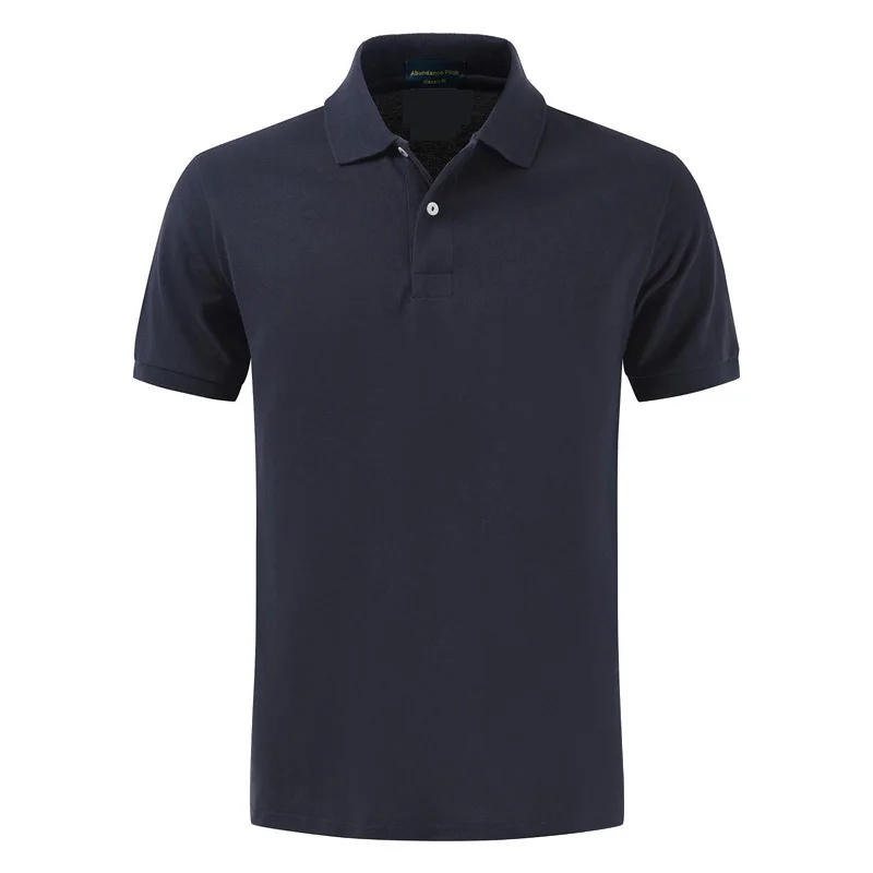high quality Summer new men's short-sleeved Solid color Polo 100%cotton men short Large Plus size tops XS-4XL