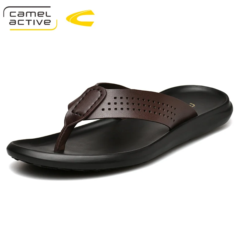 Мужские шлепанцы Camel Active, летние туфли из натуральной кожи для прогулок, пляжная обувь большого размера, 2019|Вьетнамки| | АлиЭкспресс