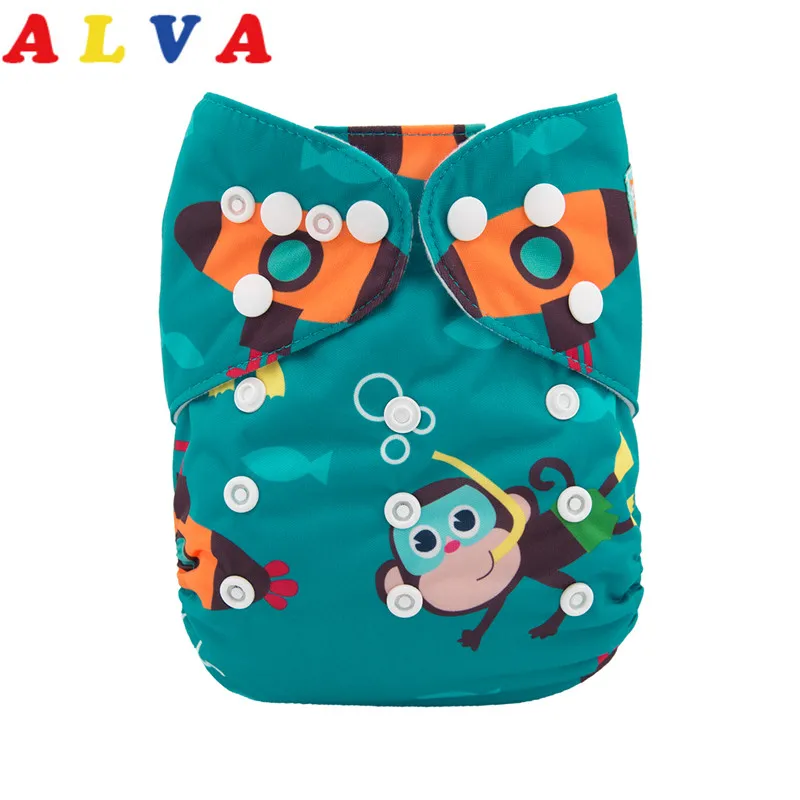 

New Print! Alvababy Cloth Diaper Environmental friendly Diaper Washable Cloth Nappy with 1pc Microfiber Insert