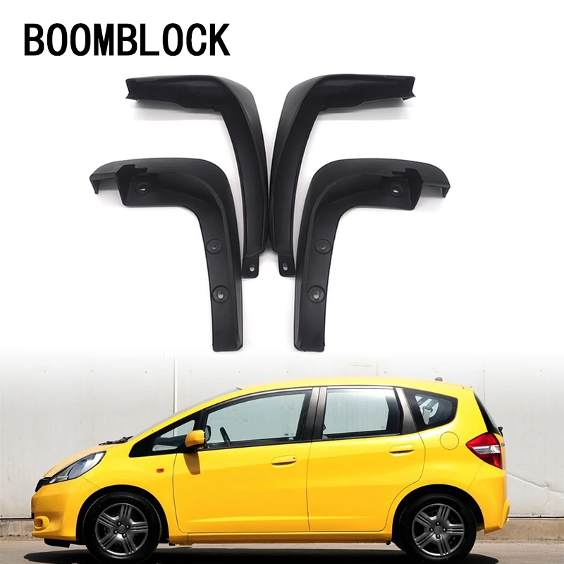 

BOOMBLOCK 1Set/4Pcs Car Front Rear Mudguards For Honda Fit / Honda Jazz 2011 2012 2013 Hatchback Accessories Mudflaps Fenders