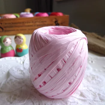 

(20m/roll ,11rolls/ lot ) Baby Pink Raffia Ribbon Cord Raffia Rope for Gift Wrap & Party Decorations Free Shipping