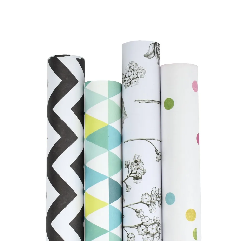 

HSDRibbon 10pcs Custom Printed Geometry Pattern Gift Packing Wrapping Paper