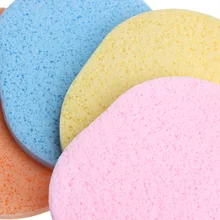 24pcs/lots Soft Facial Cleaning Brush Face Makeup Wash Pad Cleaning Sponge Puff Exfoliator Scrub Natural Fiber Puff High Quality