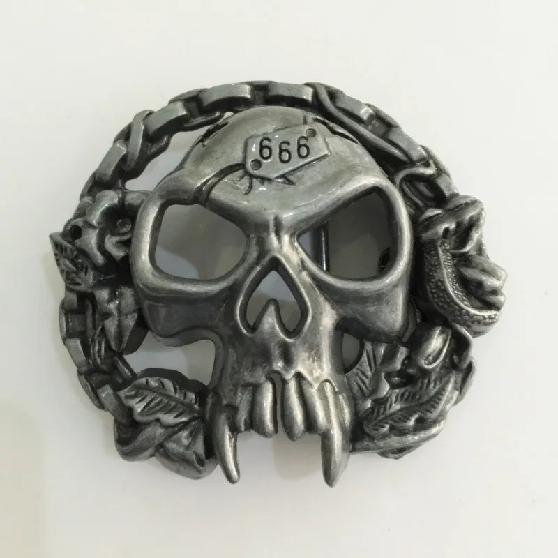 Bad to the Bone Eagle Skull Bronze Plated Western Metal Belt Buckle