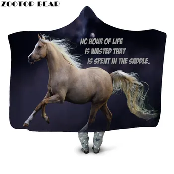 

Fleece Sherpa Hooded Blanket Wearable Bedding Animal 3D Printing Popular Couple Home Fashion Soft Office Adults Casual Warm Coat