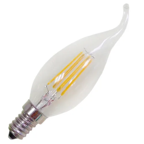 

4W LED Energy Saving Filament Candle Light Candelebra Light Bulb - 2700 K Warm White - Most Similar To Incandecent Bulbs - 35,00