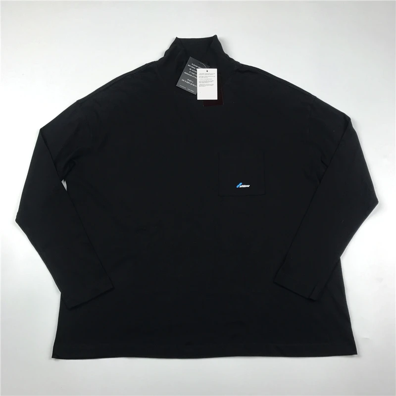

Men Women Kpop Loose Fit Long Sleeve Tshirt Turtleneck Cotton Tee Streetwear