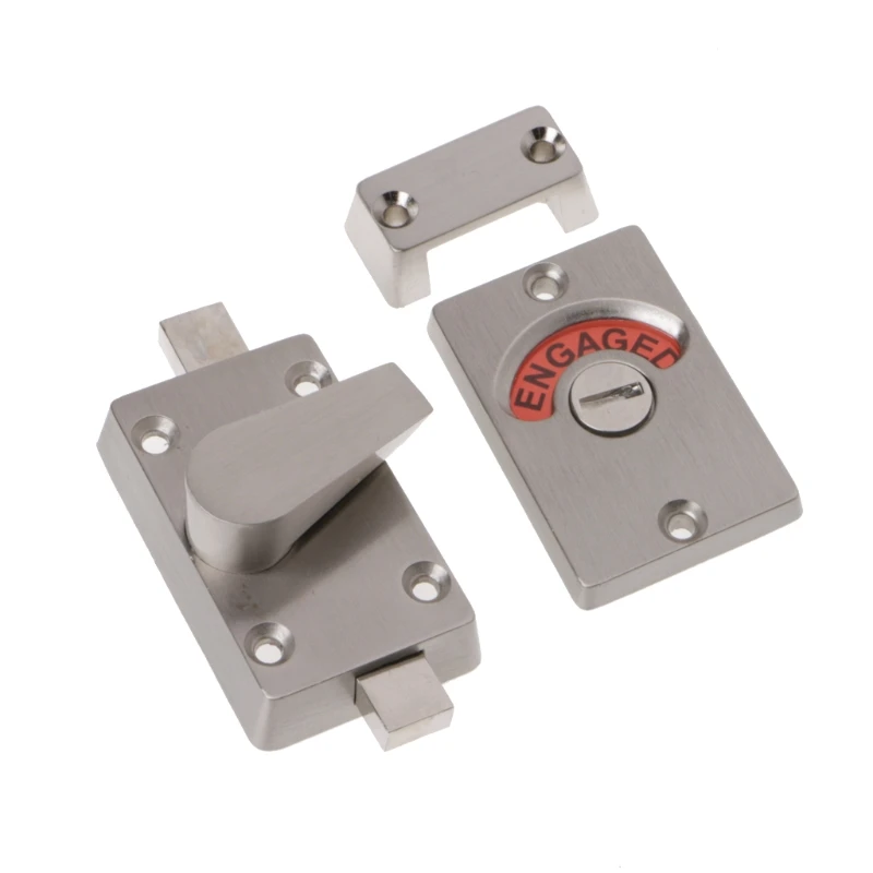 

Zinc Alloy Indicator Bolt Bathroom WC Toilet Privacy Door Lock Vacant Engaged Coin Release