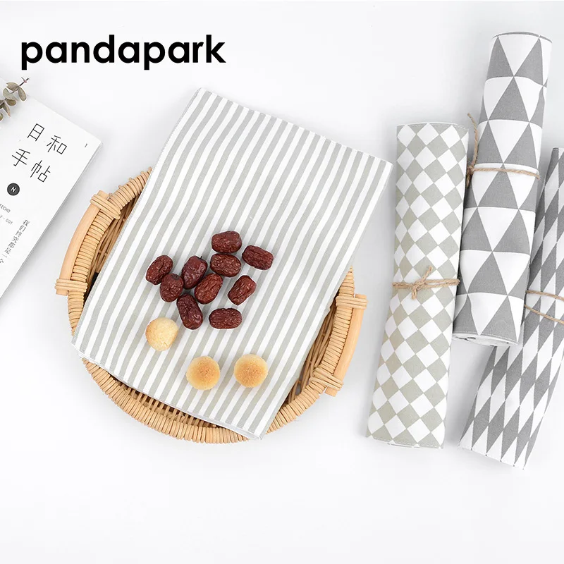 

Pandapark Modern Simple Stripe Table Mat Geometric Pattern Decorative Dining Mat Heat Insulation Pad Table Cloth Cushion PPM040