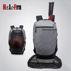 HeloFrn Спортивный Рюкзак Мужские баскетбольные Bagpack водостойкий usb зарядка холст рюкзак для мужчин сумка для ноутбука подростков колледж