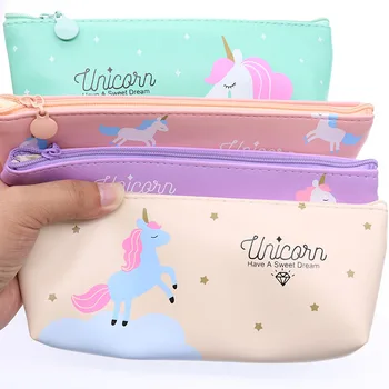 

Fresh Style Unicorn Series Pencil Case Stationery Zipper School Supplies High Capacity Pencil Bag Student Learning Gift 1pc
