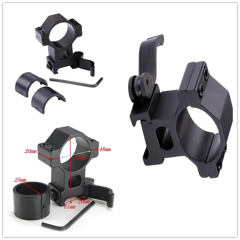 

Tactical High quality High Profile 30mm Scope Rings Weaver Picatinny Rail Mount For Rifle+25mm Scope Ring Adapter+Wrench