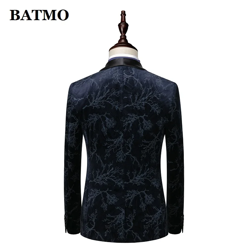 BATMO Новое поступление, высокое качество, модный принт, повседневные тонкие костюмы для мужчин, мужское свадебное платье, XZ302