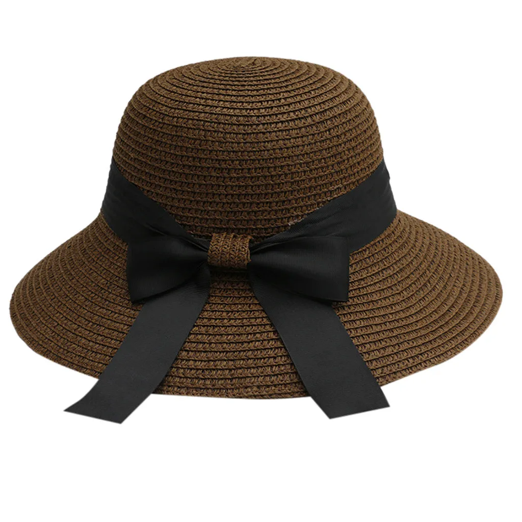 Солнцезащитная шляпа женская летняя соломенная шляпа большой широкий пляжный навес шляпа складная Защита от солнца УФ-излучения защита женская летняя шляпа# D8 - Цвет: G