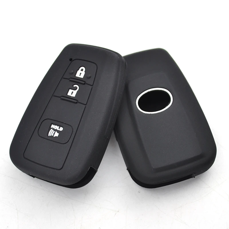 2 3 кнопки, пригодный для Toyota CHR C-HR Prius силиконовый чехол для ключей Автомобильный брелок умный пульт дистанционного управления Чехол держатель протектор