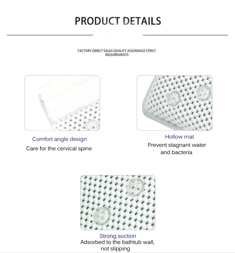 Нескользящая подушка ванна спа-подушка ПВХ подушки опора для головы при купании отличная Расслабляющая ванна присоска YS-04