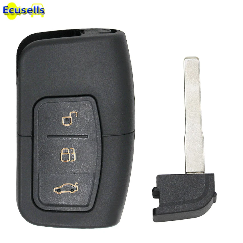Умный корпус дистанционного ключа Fob 3 кнопки для Ford Focus Mondeo Galaxy Kuga S-Max C-MAX