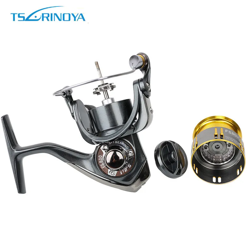 Tsurinoya FS 800 1000 2000 Ultra Light Spool Carp Fishing Spinning Reel Surfing Bait Freshwater Saltwater Spinning Fishing Reels