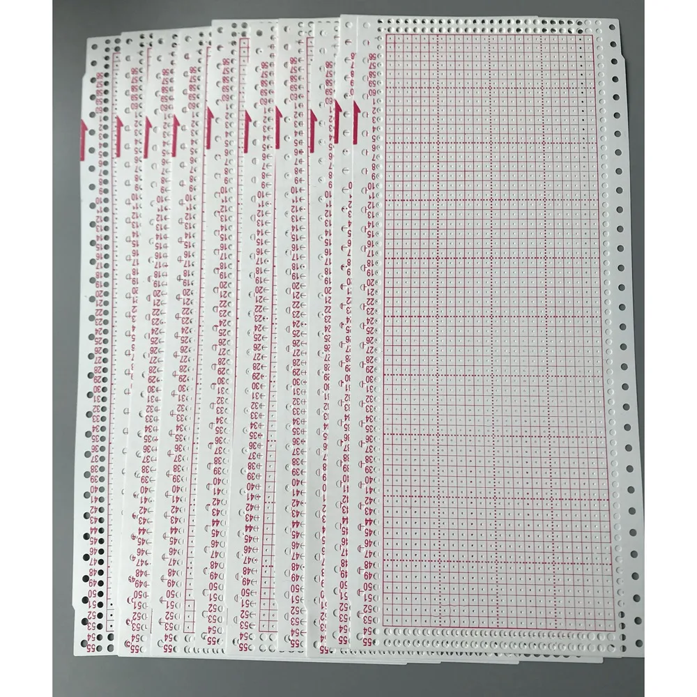 Blank Punch Card for 4.5 mm knitting machines with 24 stitch repeats