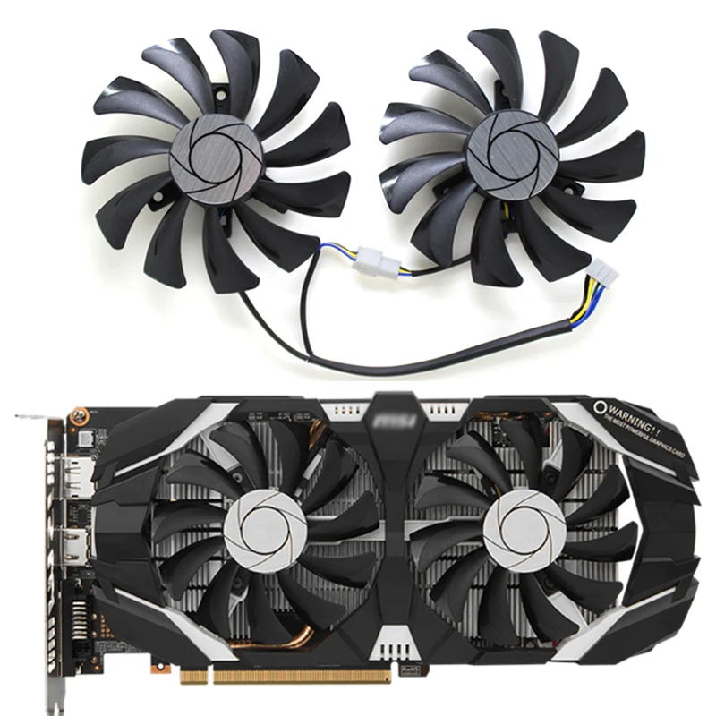 2 шт./компл. GTX 1060 P016 85 мм VGA охлаждающий вентилятор для MSI GeForce GTX1060-6GT-OC INNO3D GTX 1060 6 Гб видеокарта вентилятор охлаждения