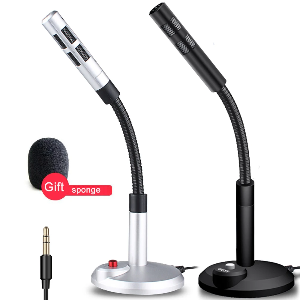 

3.5mm Wired Condenser Microphone for Laptop PC Desktop Notebook Computer Gaming Recording Podcasting Microphones