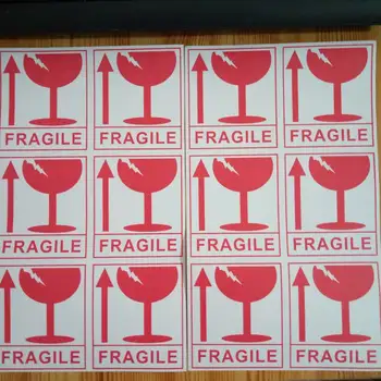 

2700pcs Fragile Warning Label Sticker Handle With Care Sticker Coated Paper