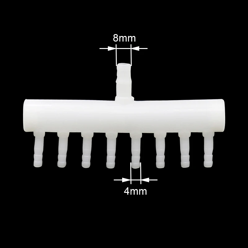 Garden hose connector hose connector garden hose splitter tank fitting connector pipe connector irrigation pipe fitting garden water connector 8mm intake to 4mm outlet hose splitter fish tank fittings garden hose connector withstand high temperature aquarium joint 1 Pc