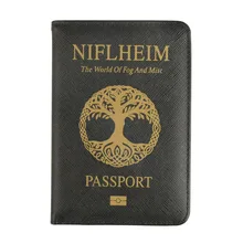 HEQUN World Tree of Thor Обложка для паспорта Rfid Блокировка из искусственной кожи NIFLHEIM кошелек для паспорта для Путешествий Держатель для кредитных карт и документов