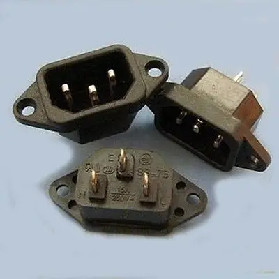 

5x Power IEC Connector Power Jack Chassis Mount 3PAC