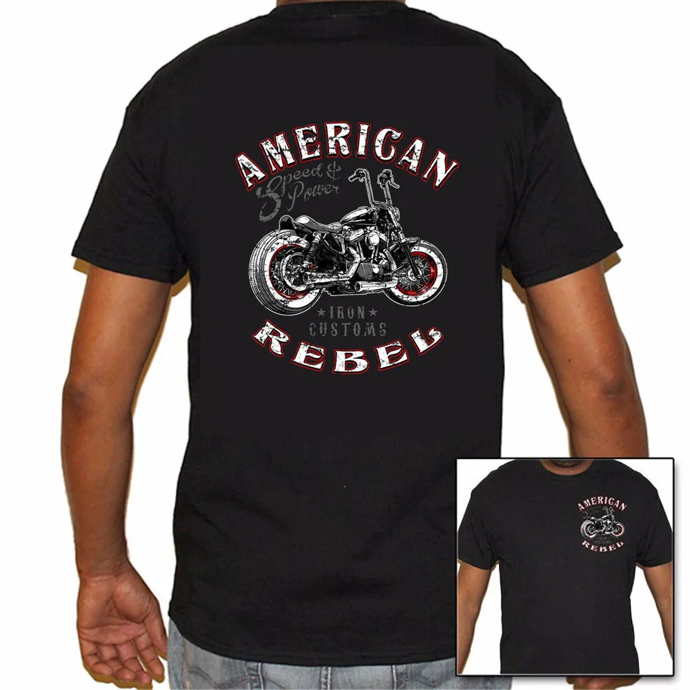 

New Fashion Cool Casual T Shirts Basic Models Biker Life Usa Men's American Biker Tee Shirt printing On T Shirts