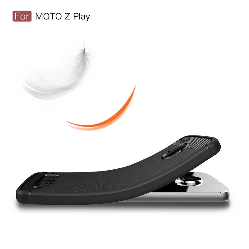 KEYSION, углеродное волокно для Motorola MOTO Z ZPlay, высокое качество, мягкая Противоударная задняя крышка для Motorola MOTO Z Play, чехлы для телефонов