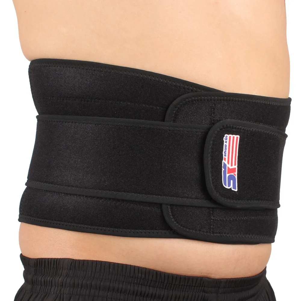 

Free Shipping SX634 Double Press Silicone 8-spring Elastic Waist Guard Protector - Black