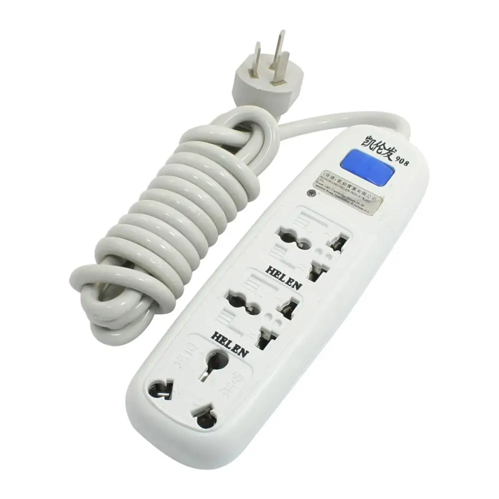 

AU Plug 3Way 2500W Switch Power Strip Socket 3 Meters Long w LED Light 250VAC