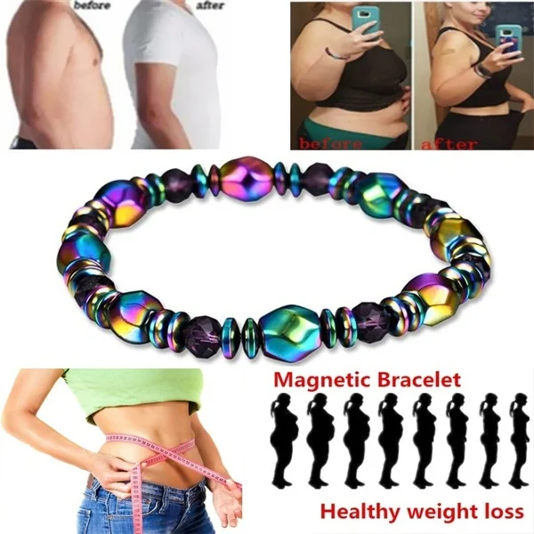 Body Slimming Weight Loss Anti Fatigue Healing Bracelet Hematite Beads