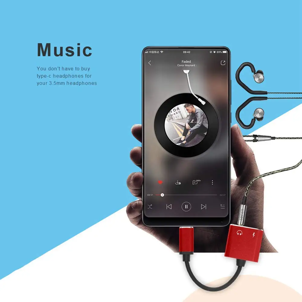 3 in 1 Type C 3 5mm Jack AUX Audio Headphone USB Adapter Charger Cable Call Music Charge for for Xiaomi 6 MIX Huawei P10 Mate10