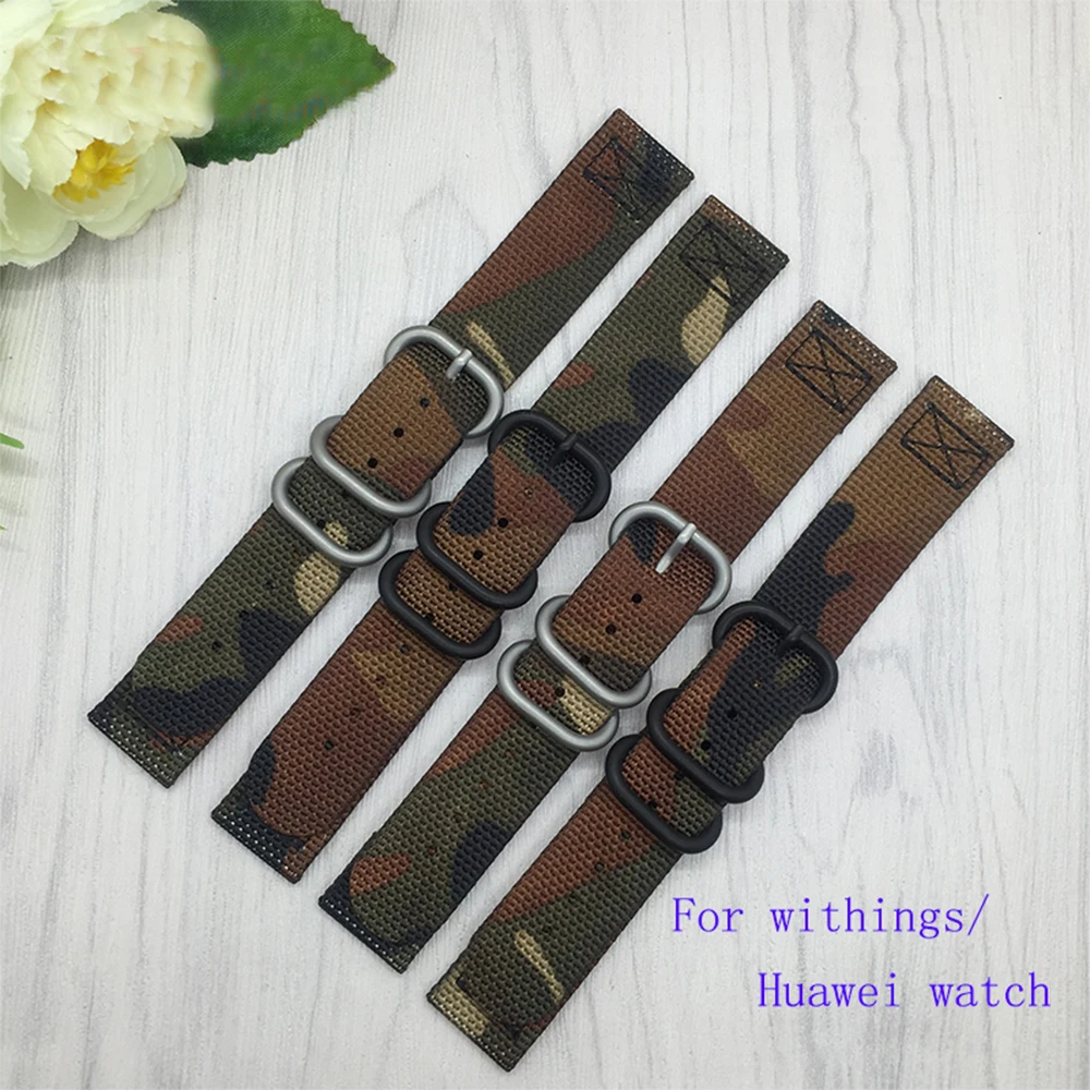 

Smart watchband For Huawei watch 18mm Quality Nylon Strap camouflage watch band For withings Activite/ steel/ Pop