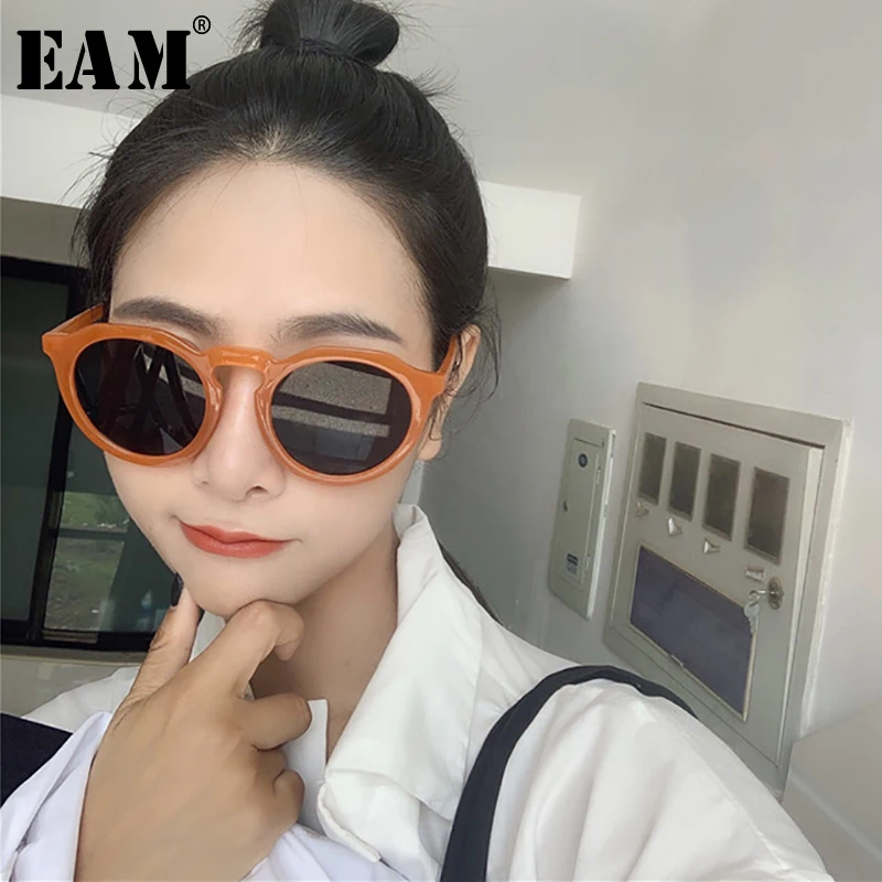 

[EAM] 2019 New Spring Summer Brief Leisure Hit Color Split Joint 4 Colors Temperament Accessories Glasses Tide JX211