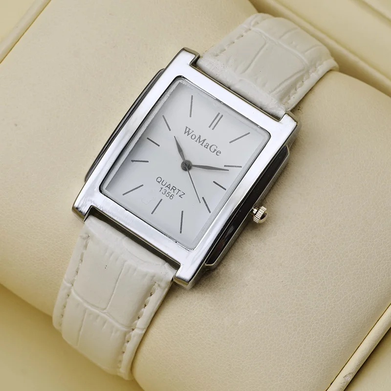WoMaGe Женские часы лучший бренд роскошные женские часы кожаный ремешок женские прямоугольные часы Reloj Mujer