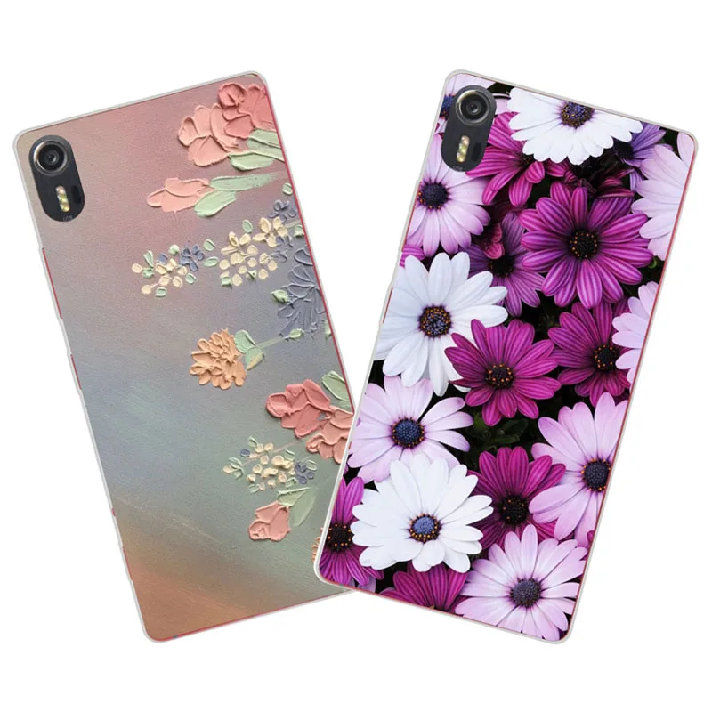 

lenovo vibe shot z90 Case,Silicon Colorful flowers Painting Soft TPU Back Cover for lenovo vibe shot z90-7 protect cases shell