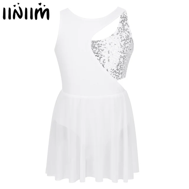 US $9.80 iiniim Kids Girls Holographic Ballerina Keyholes Figure Ice Skating Roller Skating Ballet Dance Gym