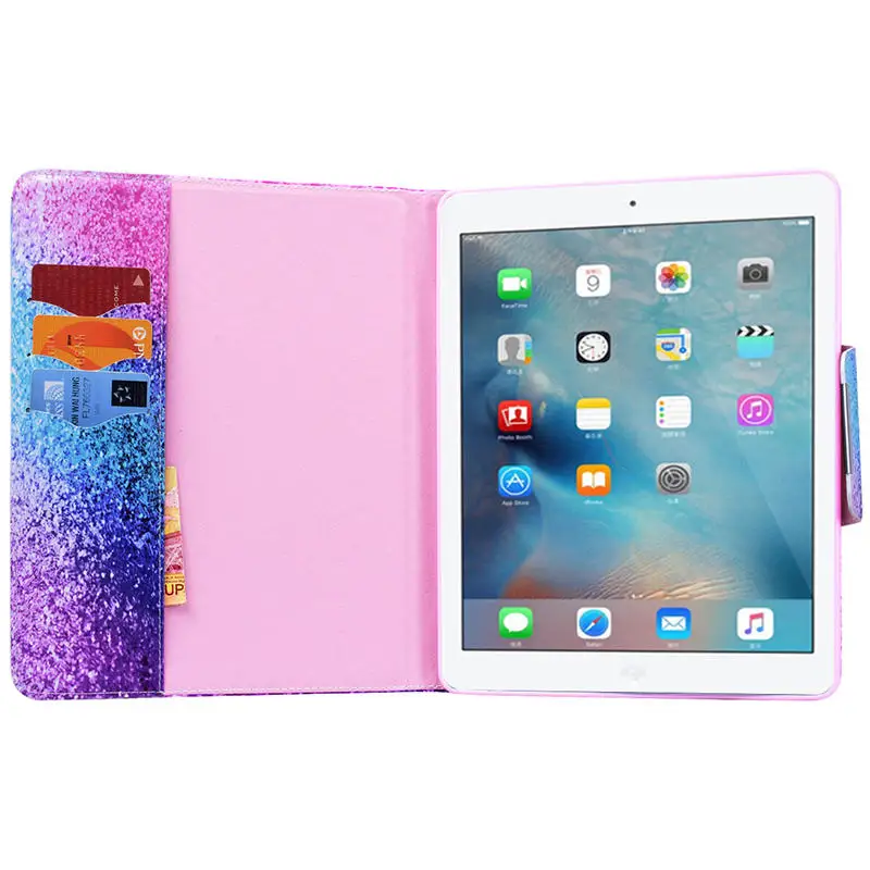 Luxury Case For Ipad 5 Cover Cute Unicorn Flamingo Rainbow Marble Cartoon Shockproof Card Cover For iPad Air Case Protective Luxury Case For Ipad 5 Cover Cute Unicorn Flamingo Rainbow Marble Cartoon Shockproof Card Cover For iPad Air Case Protective