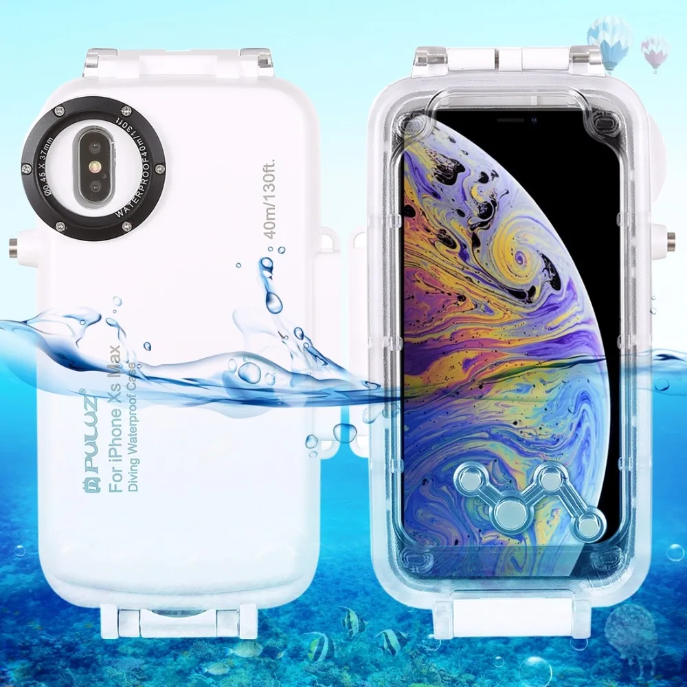 

PULUZ 40m / 130ft XS Max Waterproof Diving Housing Photo Video Taking Underwater Cover Case for iPhone XS Max