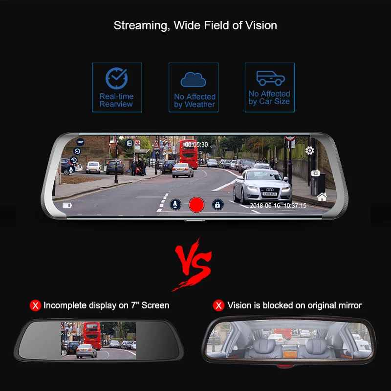 LDZDSEE Q9 4G LTE ADAS 10 &quotпоток зеркало заднего вида gps BT Full HD 1080P Автомобильный