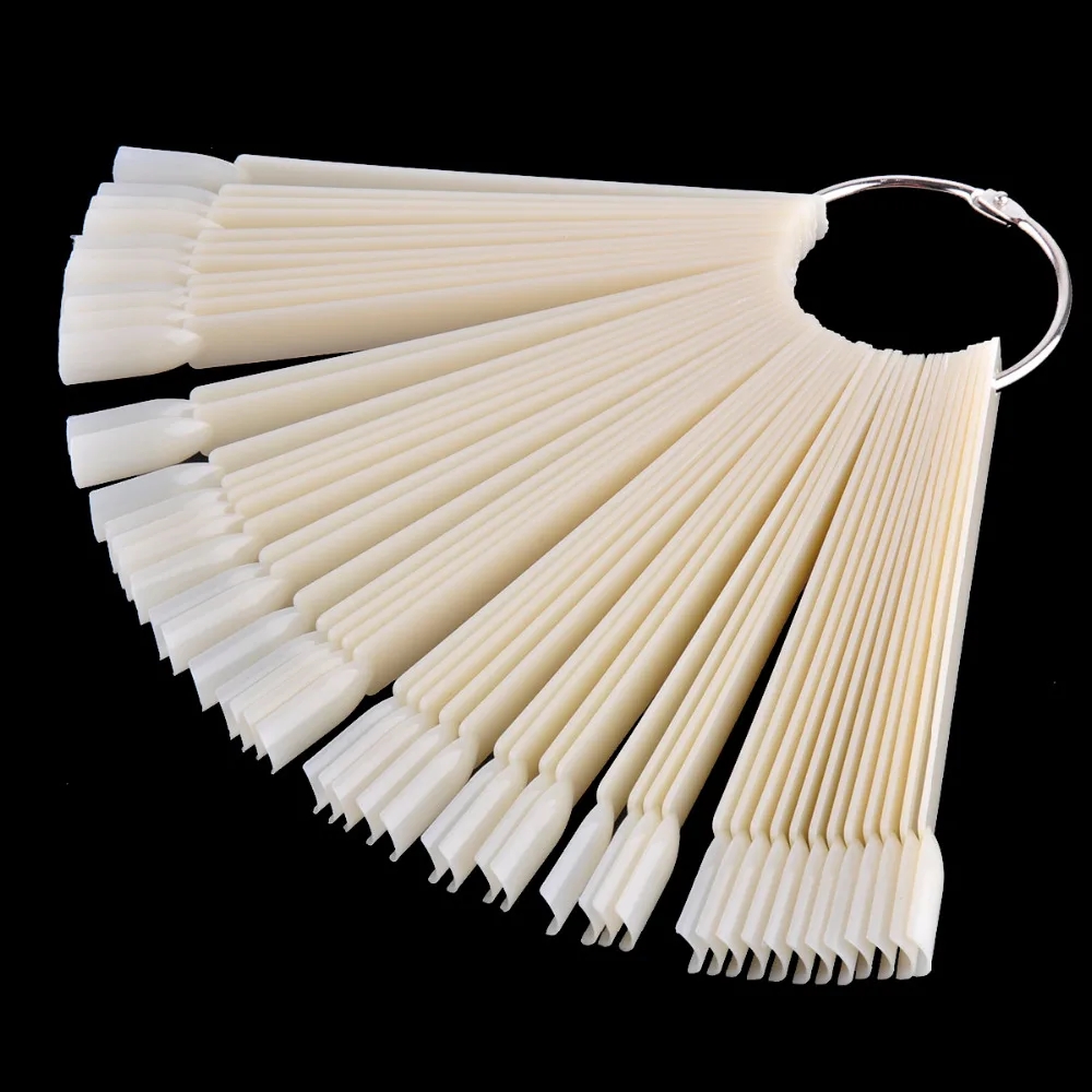 

50pcs/set False Nail Display Polish UV Gel Stickers Decoration Display Manicure Salon Tools Nail Art Tips Stick Display Stand