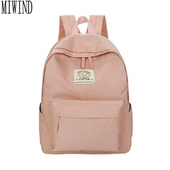 

MIWIND Canvas Backpack Women Satchel Rucksack Backpacks for Teenagers Girls School Bags Travel Shoulder Bag TMN040