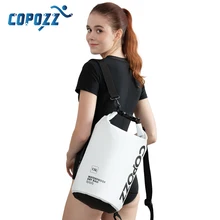 COPOZZ Swimming Bags Waterproof Bag Dry Bag PVC 15L Outdoor Sport Storage Bags Roll Top for Gym Travel Adjustable Sac Etanche