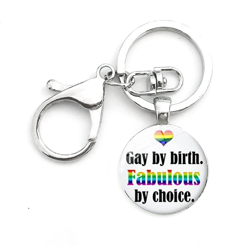 Gay lesbies Pride Rainbow glass Dome подвеска брелок с пряжкой Омаров автомобильный брелок LGBT ювелирные изделия - Цвет: 16