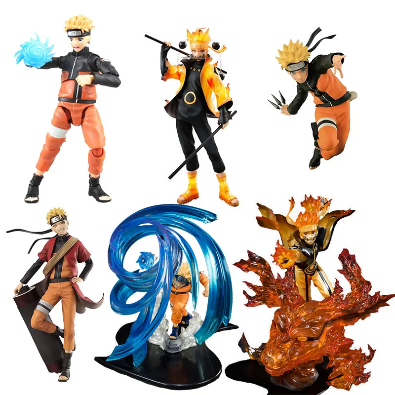 

Anime Naruto Shippuden Rikudo Sennin MiaoMuShan Gama Sennin SHF Uzumaki Naruto Action Figure Collection Model Toys Set