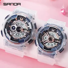 Transparent Strap Couple Watch White Color Lovers Watches Fashion Waterproof Sport Couple Watch Man and Woman Digital Pair Watch Transparent Strap Couple Watch White Color Lovers Watches Fashion Waterproof Sport Couple Watch Man and Woman Digital Pair Watch
