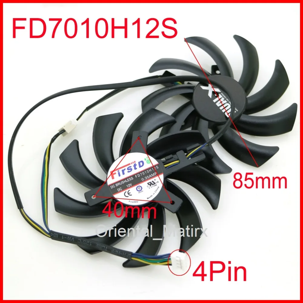 2 шт./лот 85 мм FD7010H12S 12 в 40 Замена видеокарты с отверстием для Sapphire HD 7790 7850 7870 7950